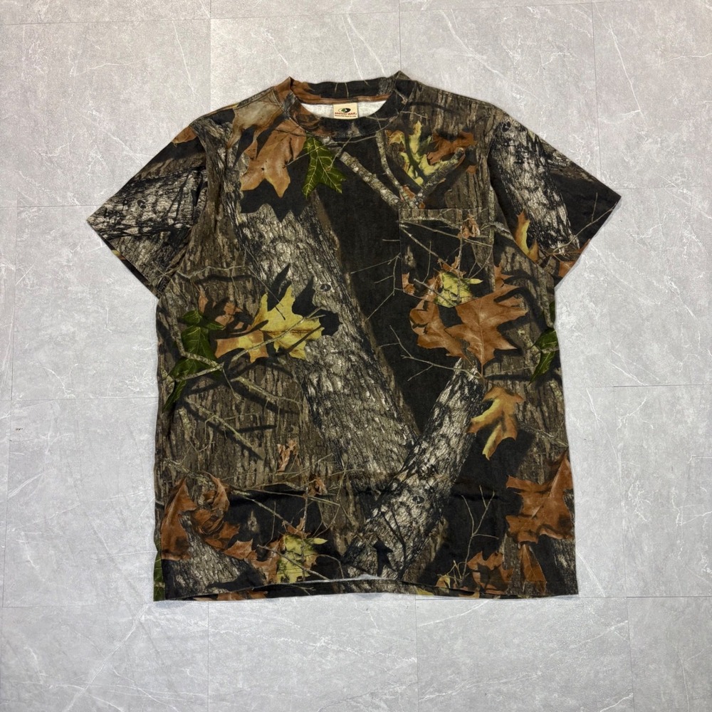 Mossy Oak Camo Pocket T-Shirt Mens XL Bankers Fond Du Lac WI Pool Graphic Tee